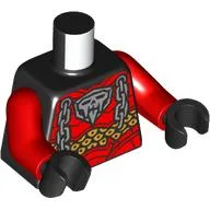 Torso, Silver Chains, Red/Gold Armor, Skull Print, Red Arms, Black Hands / Black