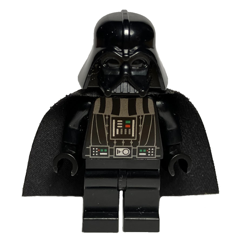 Lego Darth Vader, Light Bluish Gray Skin, White Pupils (3626c Head)