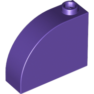 Lego Brick Curved 1 x 3 x 2 / Dark Purple