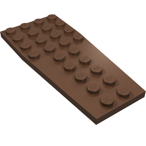 Lego Wedge Plate 4 x 9 without Stud Notches / Brown