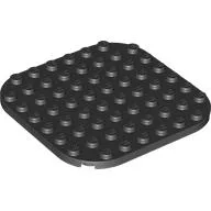 Plate Round Corners 8 x 8 / Black