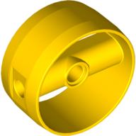 Lego Technic Cylinder 4 x 4 with Pin Holes and Centre Bar, Closed Sides on Bar / Yellow