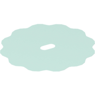 Lego Hipwear, Skirt Ruffled Edge, Large Hole / Light Aqua