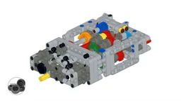 Lego Technic 8 Speed Sequential Gear with Stepper Selector
