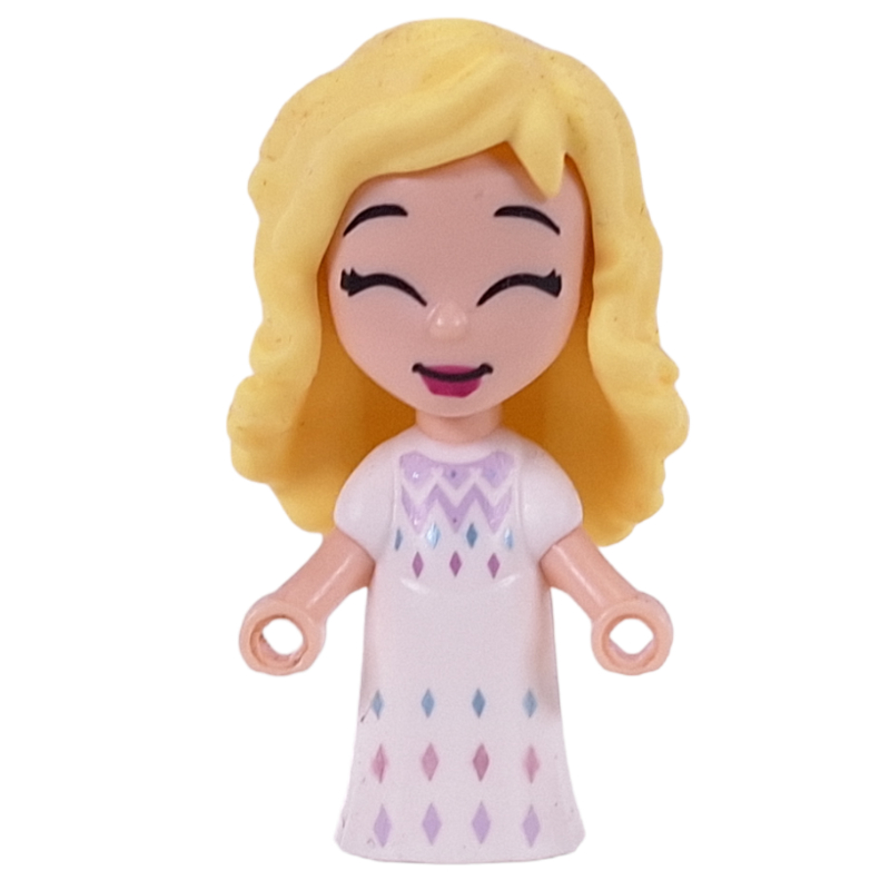 Lego Elsa - Microdoll, White Dress, Loose Hair