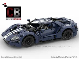 Custom Lego Ford GT 2022 42154 RC conversion instruction