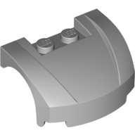 Lego Vehicle Body, Wheel Arch / Mudguard 3 x 4 x 1 2/3 Low Profile, Curved Front / Light Bluish Gray