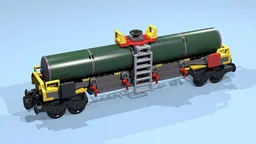 8-Wheel Acid Tanker (long, dark green)
