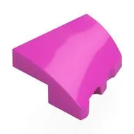 Brick Wedged, Curved 2 x 2 with Stud Notch Left / Dark Pink