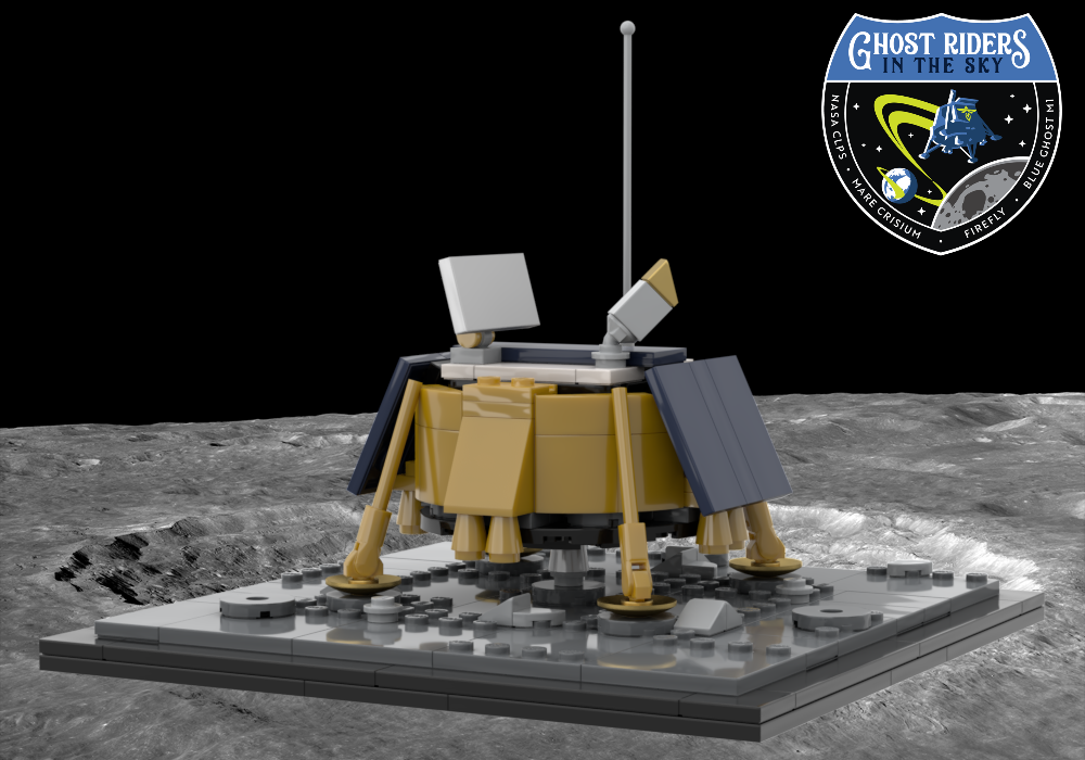 Lego Blue Ghost Lunar Lander (Ghost Riders in the Sky Variant)