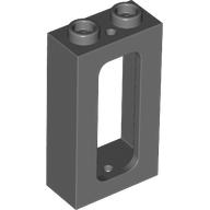 Lego Window 1 x 2 x 3 Train / Dark Bluish Gray