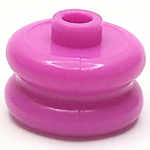 Lego Pen Bead, Round Curved, Hourglass / Medium Dark Pink