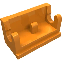 Hinge Brick 1 x 2 Base / Orange