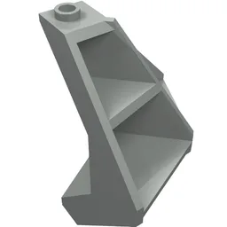 Panel 4 x 4 x 6 Corner Convex Ribbed / Light Gray