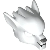 Mask Wolf with Fangs and Gray Nose Print / White