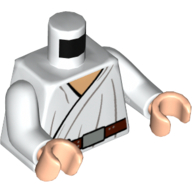 Lego Torso Wrap-Around Tunic and Utility Belt with Large Pouch Print, White Arms, Light Nougat Hands / White