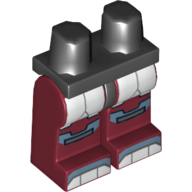 Lego Hips and Dark Red Legs with ARC Trooper Armour Print / Black