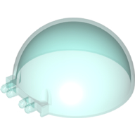 Lego Windscreen 8 x 8 x 3 Dome with Dual 2 Fingers - 7 Teeth / Trans-Light Blue