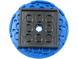 Turntable 6 x 6 x 2/3 with Black Square Base, Free-Spinning (11213 / 61485)