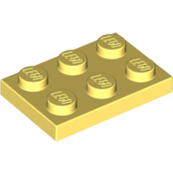 Lego Plate 2 x 3 / Bright Light Yellow