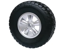 Wheel 30.4mm D. x 20mm with No Pin Holes and 5 Large Spokes with Black Tire 56 x 26 (42716 / 7683) / Metallic Silver