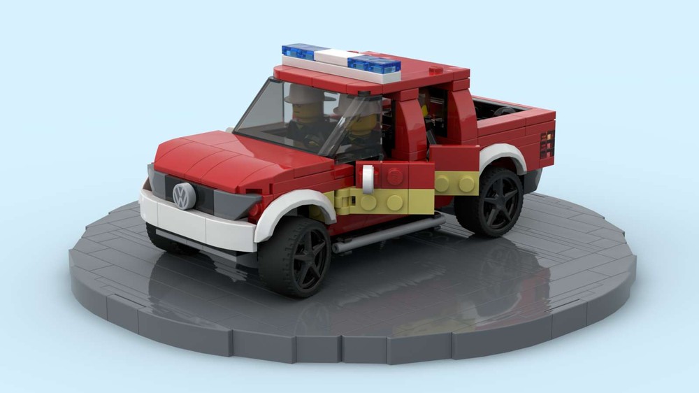 Lego VW Amarok double cab fire truck