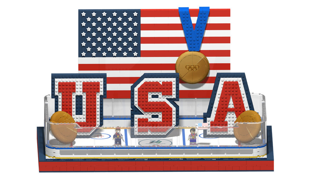 Lego United States Hockey Double Gold Tribute