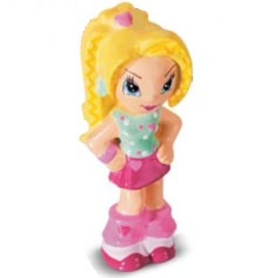 Lego Clikits Figure, Heart, Yellow Hair, Light Green Top, Magenta Skirt / [No Color/Any Color]