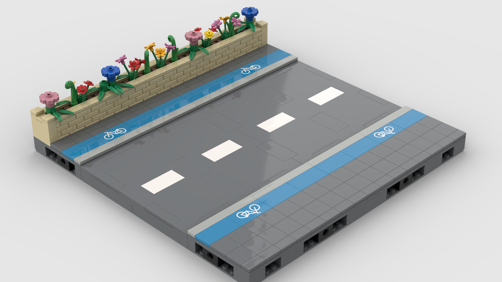 Lego Modular Road with bicycle path