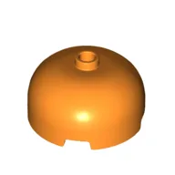 Brick Round 3 x 3 Dome with Center Stud / Orange