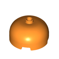 Lego Brick Round 3 x 3 Dome with Center Stud / Orange