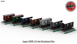(PACK) GWR 12T 4w Ventilated Van (8w)