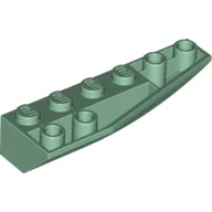 Brick Wedged, Curved Inverted 6 x 2 Right / Sand Green