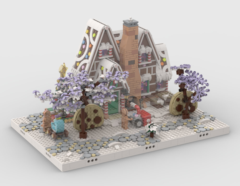 Lego Winter Village - Display for set 10267 - Gingerbread House