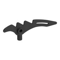 Lego Weapon Scythe / Crescent Blade Serrated with Bar / Pearl Titanium