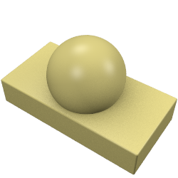 Lego Tile 1 x 2 with Ball / Chrome Gold