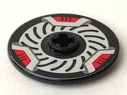 Technic, Disk 3 x 3 with Disk Brake Red Caliper Pattern (Sticker) - Set 8520