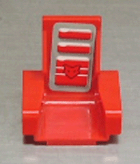 Lego Technic Seat 3 x 2 Base with Red Mask and Cushions on Gray Pattern (Sticker) - Set 8226