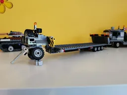 Grey trailer for heavy cargo