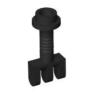 Lego Hinge Bar with 3 Fingers and End Stud (Control Lever) / Black