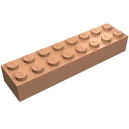 Brick 2 x 8 / Nougat