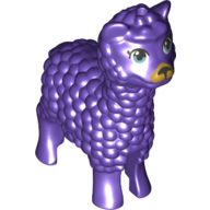 Lego Animal, Llama with Medium Blue Eyes / Dark Purple