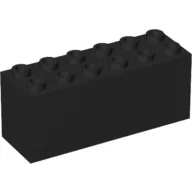 Brick Special 2 x 6 x 2 Weight with Sealed Bottom and Dimples on Ends / Black