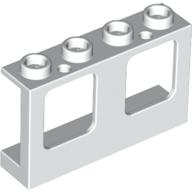 Lego Window 1 x 4 x 2 Plane, Hollow Studs, Single Hole Top and Bottom for Glass