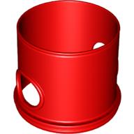 Lego Duplo Ball Tube Straight with Opposing Oval Holes / Red