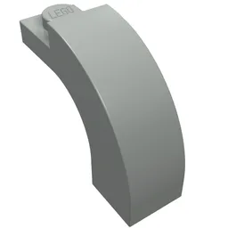 Brick Arch 1 x 3 x 2 Curved Top / Light Gray