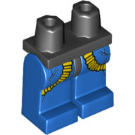 Lego Hips and Blue Legs with Pockets, Yellow Straps / Black