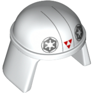 Lego Helmet Imperial Pilot, Smooth with Imperial Logo and Three Red Triangles Print (AT-DP Pilot)