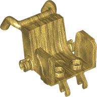 Lego Equipment Medical Wheelchair with Pins for Wheels [Minifig] / Pearl Gold