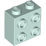 Brick Special 1 x 2 x 1 2/3 with 4 Studs on 1 Side / Light Aqua